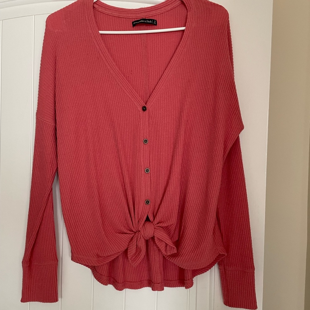 A&F Pink Ribbed Top